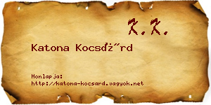 Katona Kocsárd névjegykártya